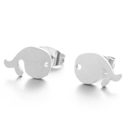 Stainless Steel Mini Animal Cartoon Earrings Charm Jewelry 