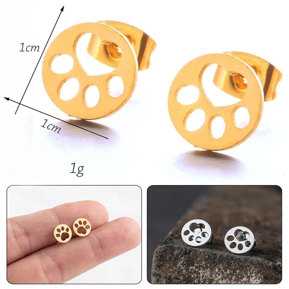 Stainless Steel Mini Animal Cartoon Earrings Charm Jewelry 