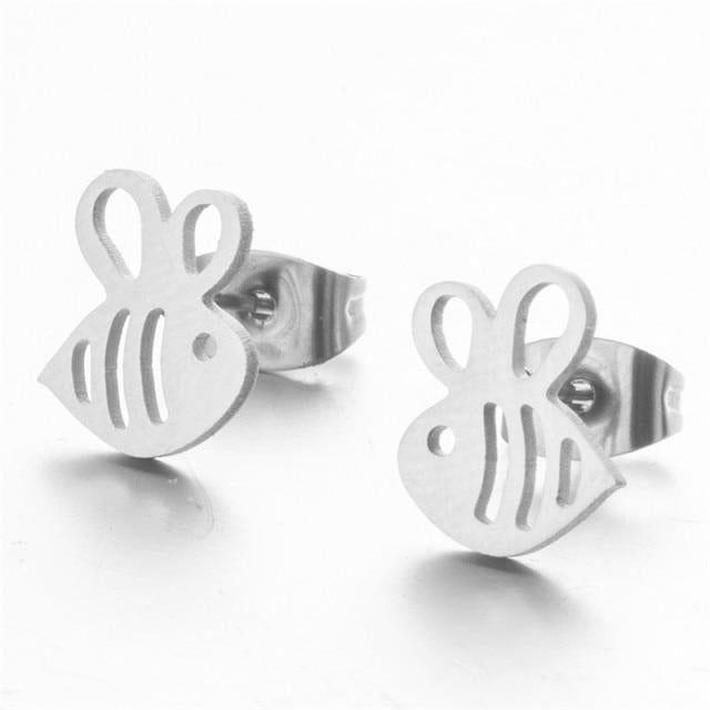 Stainless Steel Mini Animal Cartoon Earrings Charm Jewelry 