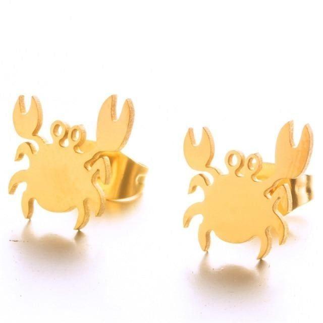 Stainless Steel Mini Animal Cartoon Earrings Charm Jewelry 