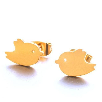 Stainless Steel Mini Animal Cartoon Earrings Charm Jewelry 