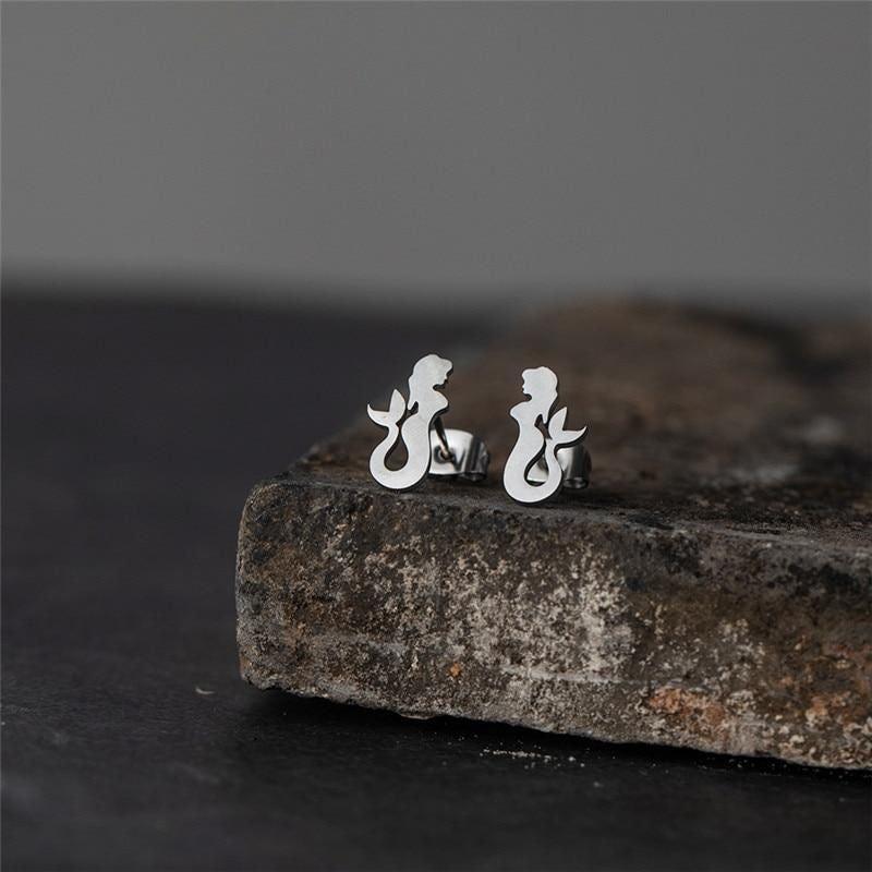 Stainless Steel Mini Animal Cartoon Earrings Charm Jewelry 