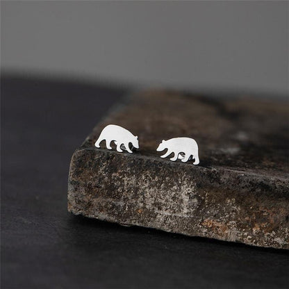 Stainless Steel Mini Animal Cartoon Earrings Charm Jewelry 