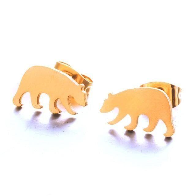 Stainless Steel Mini Animal Cartoon Earrings Charm Jewelry 