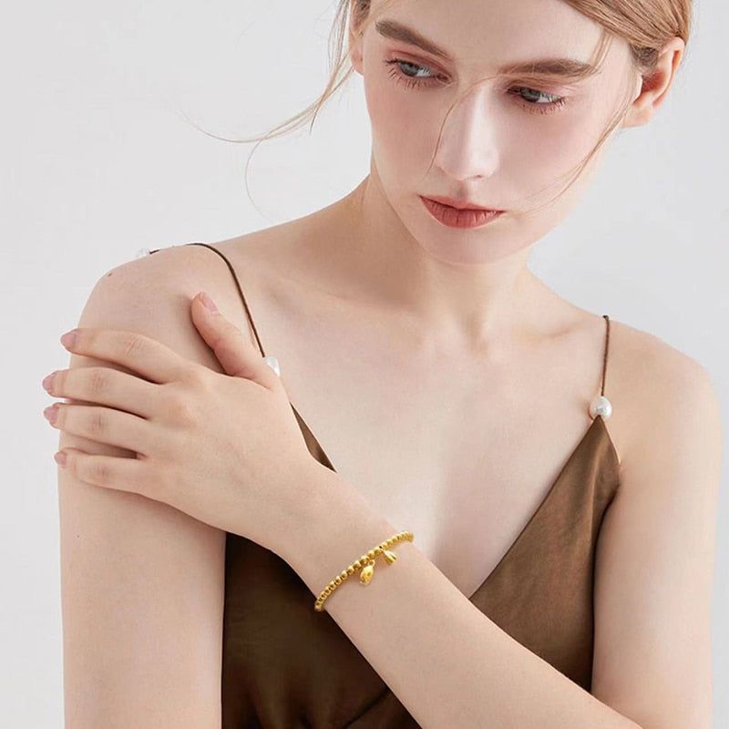 Women's Dainty Classic Gold Link Bracelets
