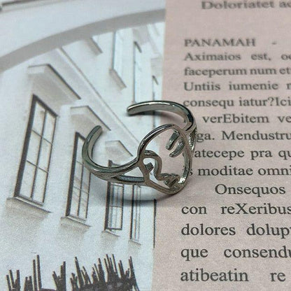 Stainless Steel Sun Face Finger Rings Charm Jewelry ZS0510 - Touchy Style