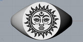 Stainless Steel Sun Face Finger Rings Charm Jewelry ZS0510 - Touchy Style