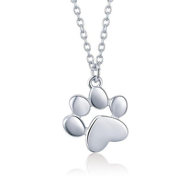 Sterling Silver Copper Jewelry Dog Cat Footprints Paw Necklaces Pendants Charm Jewelry - Touchy Style