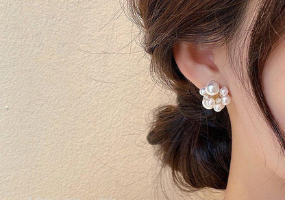 Stud Earrings Charm Jewelry ECJTXY38 Unique Fireworks Pearl Fashion - Touchy Style