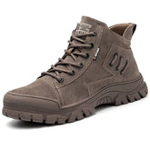 Suede Cowhide Work Safety Boots Anti-smashing Men&