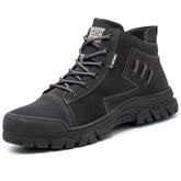 Suede Cowhide Work Safety Boots Anti-smashing Men&