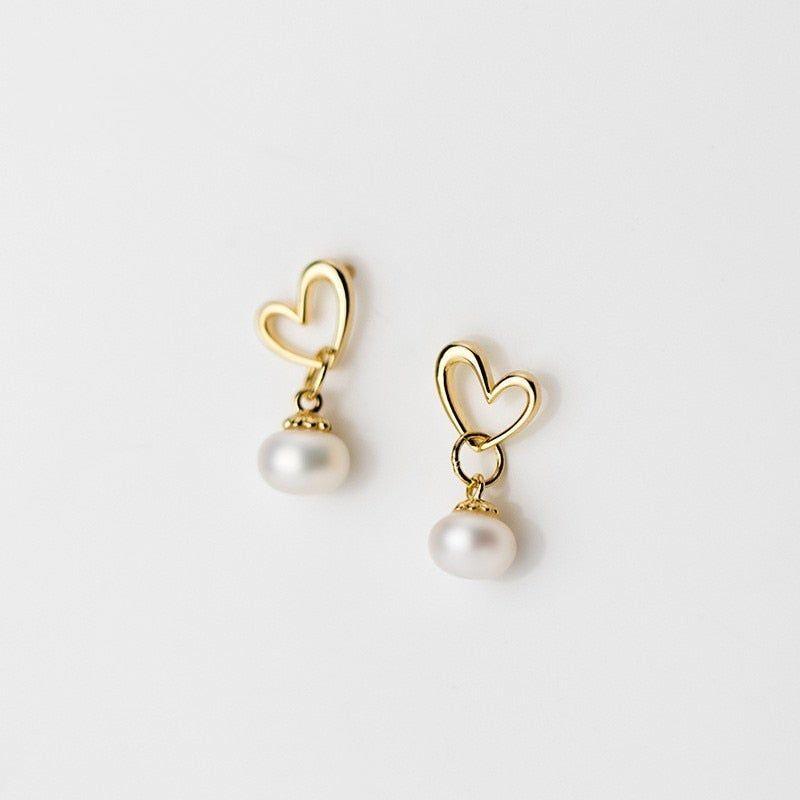 Sweet Heart, Baroque Pearl - Earrings Charm Jewelry - BKEJ221 - Touchy Style