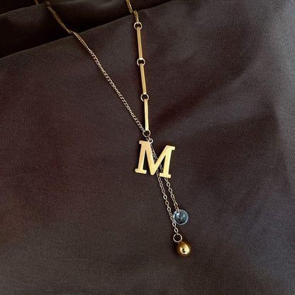 Sweet M letter Stainless steel Necklaces Charm Jewelry NCJSO01 - Touchy Style