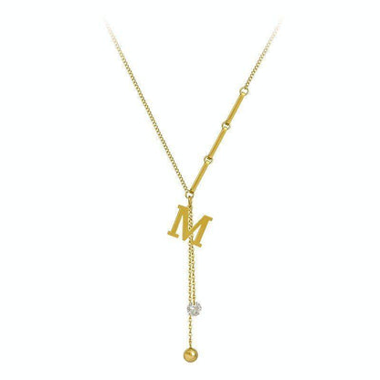 Sweet M letter Stainless steel Necklaces Charm Jewelry NCJSO01 - Touchy Style