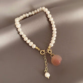 Sweet Pearl Bracelets Charm Jewelry XYS08 Pink Peach Pendant - Touchy Style