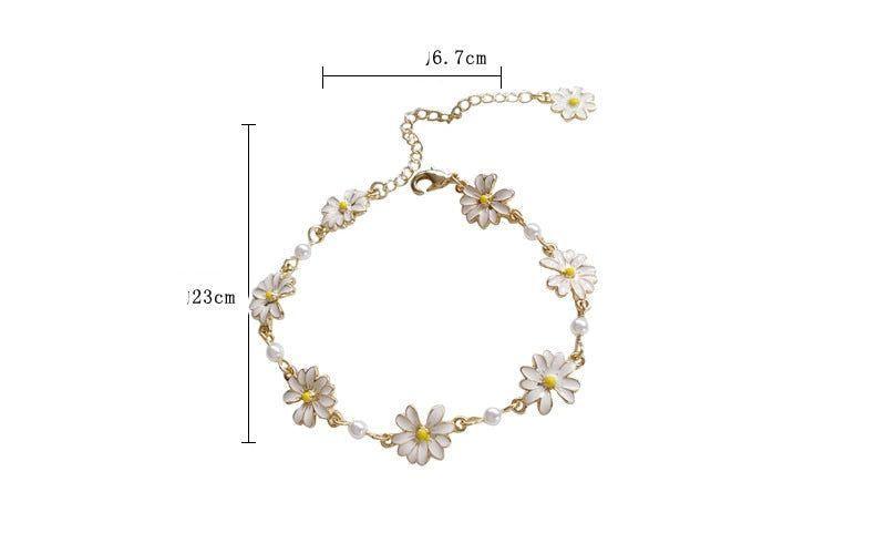 Sweet White Flowers Bracelets Necklaces Rings Earrings Charm Jewelry Set XOS0440 - Touchy Style