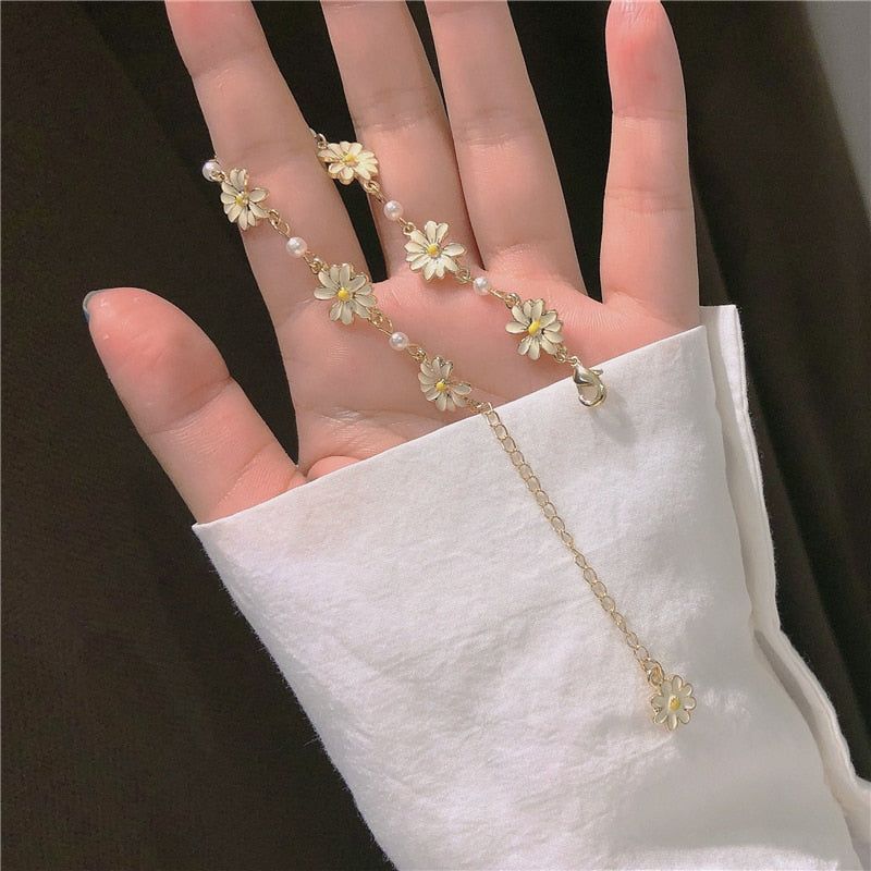 Sweet White Flowers Bracelets Necklaces Rings Earrings Charm Jewelry Set XOS0440 - Touchy Style