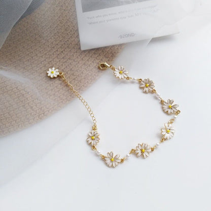 Sweet White Flowers Bracelets Necklaces Rings Earrings Charm Jewelry Set XOS0440 - Touchy Style