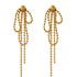 Temperament Gold Colour Long Beaded Drop Earrings ECJCY38 Korean Accessories - Touchy Style