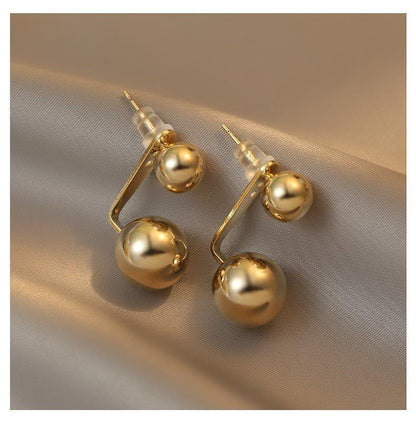 Temperament Metal Double Ball Earrings Charm Jewelry XYS0301 - Touchy Style