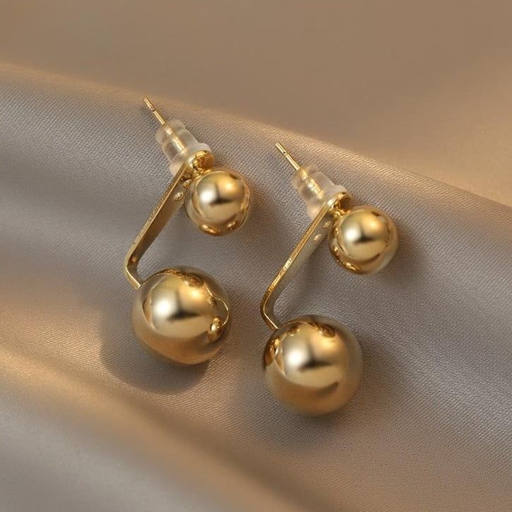 Temperament Metal Double Ball Earrings Charm Jewelry XYS0301 - Touchy Style