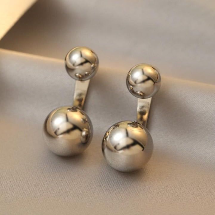 Temperament Metal Double Ball Earrings Charm Jewelry XYS0301 - Touchy Style