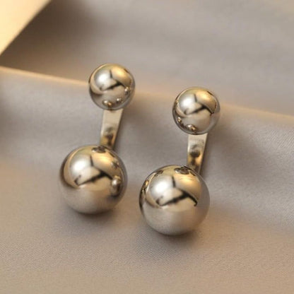 Temperament Metal Double Ball Earrings Charm Jewelry XYS0301 - Touchy Style