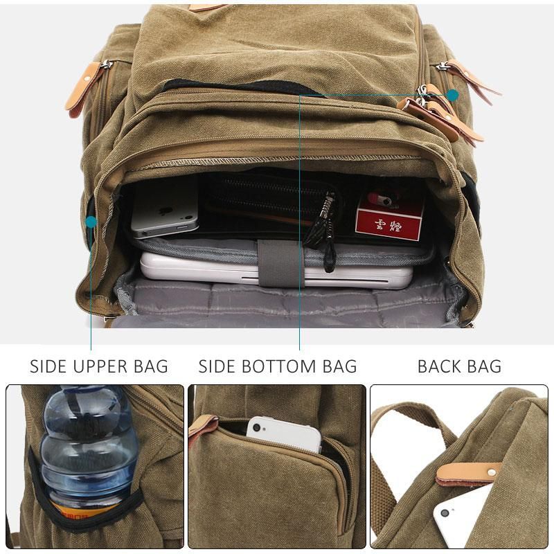 Top Quality Casual Men's Cool Backpack Fashion Canvas Students
