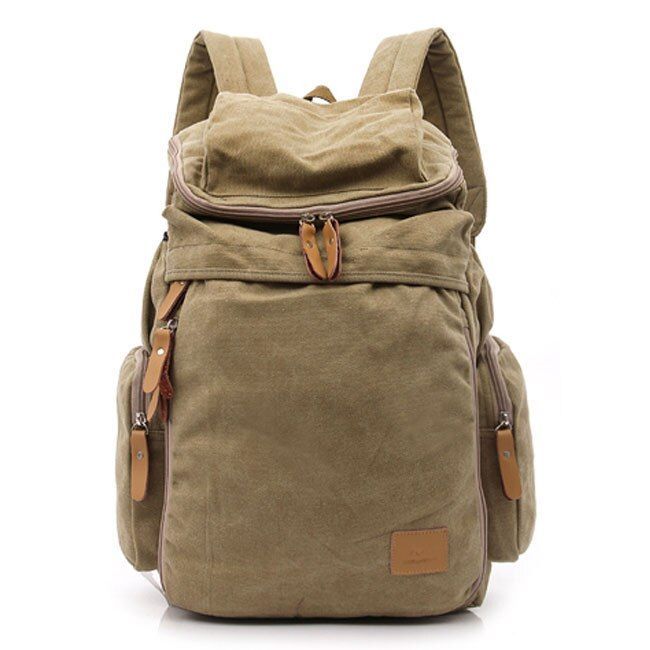 Men's Retro Canvas Backpack Casual Middle School Students