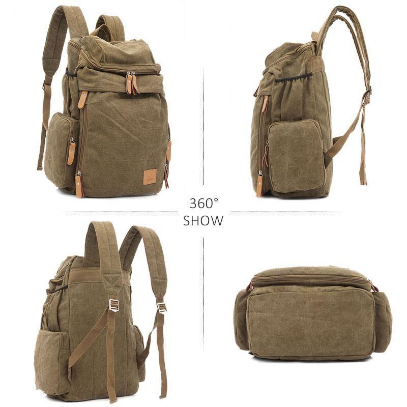 Top Quality Casual Men's Cool Backpack Fashion Canvas Students School  Shoulder Bag Laptop Rucksack Large Travel Backpacks korean