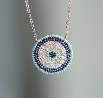 Turquoises Turkish Evil Eye Necklaces Charm Jewelry - Touchy Style