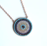 Turquoises Turkish Evil Eye Necklaces Charm Jewelry - Touchy Style