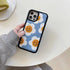 Winter Plush Cute Phone Cases for iPhone 13 Pro 12 11 7 8 X XR XS Max Blue Sun Flower - Touchy Style .