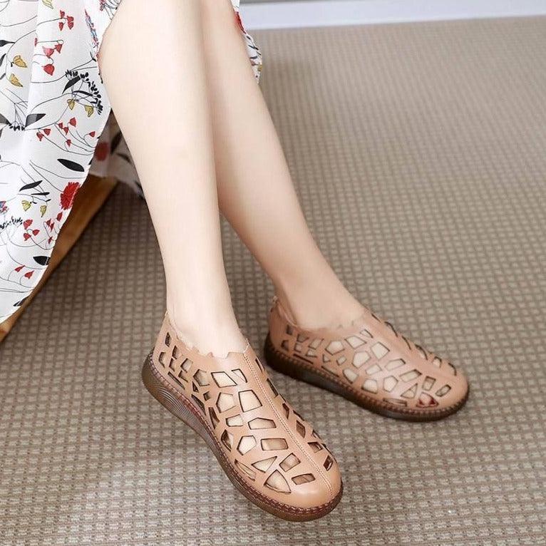 Women s Casual Shoes Comfortable Sneakers Hollow Sandals Flats 992