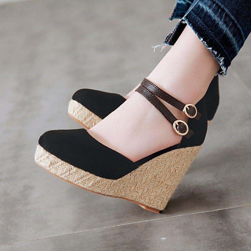 Amazon.com: Wedge Sandals for Women,Women's Wedge Sandals Mid Heel Buckle  Ankle Strap Espadrilles Wedge Platform Sandals for Women Dressy Summer  Casual Beach Outdoor Sandals Wedges Sandal Shoes (6.5, A01) : Clothing,  Shoes