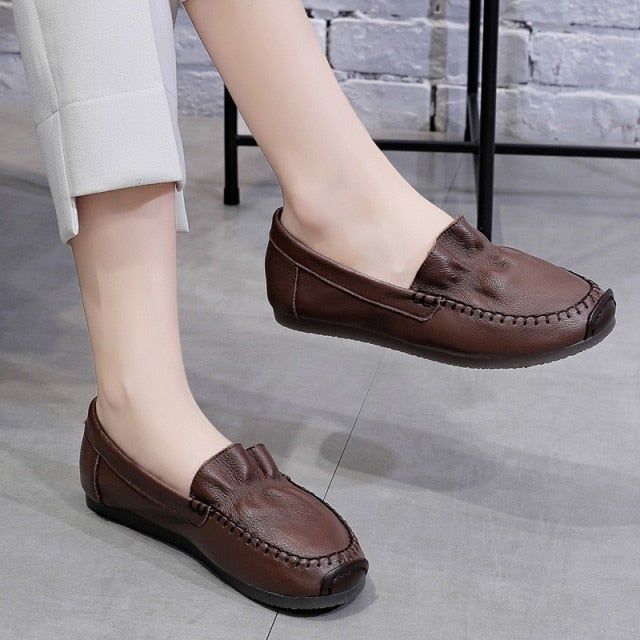 Fiona new Loafers Leather Shoes Handmade Loafers Flat Shoes Women