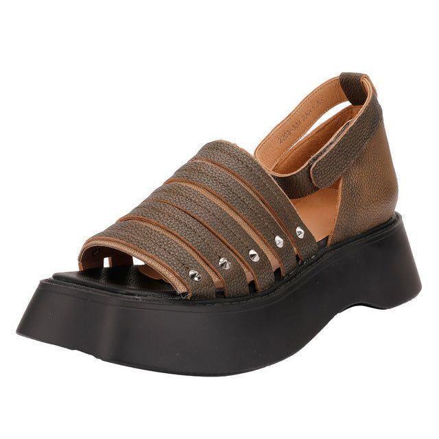 Flat leather sandals with buckles - Women's fashion | Stradivarius United  States