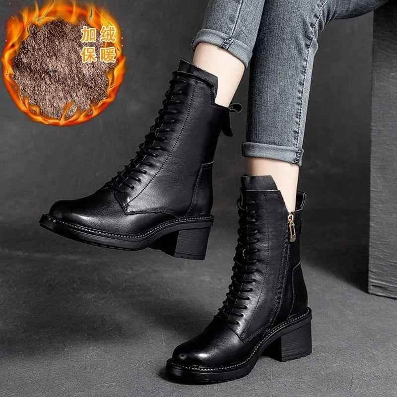 Womens black outlet boots wedge heel