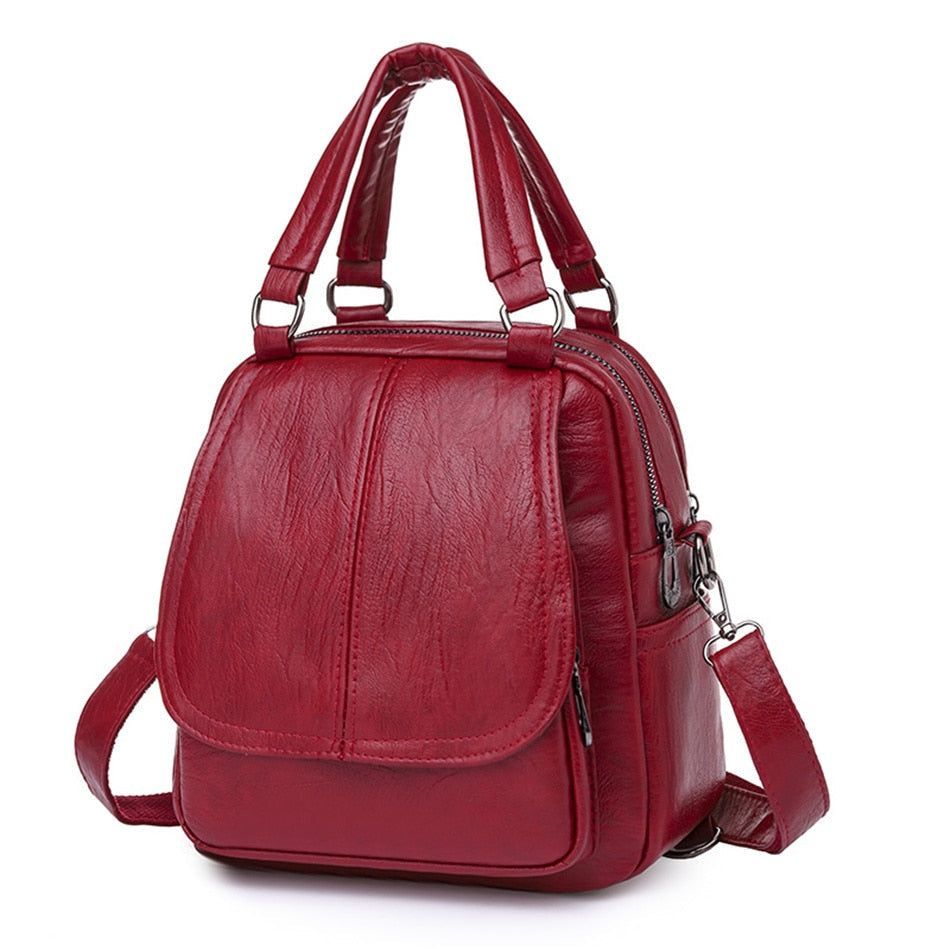 Celebrate Rose Day with a Classy Leather Customized Teddy Multipurpose Bag  - Maroon Colour