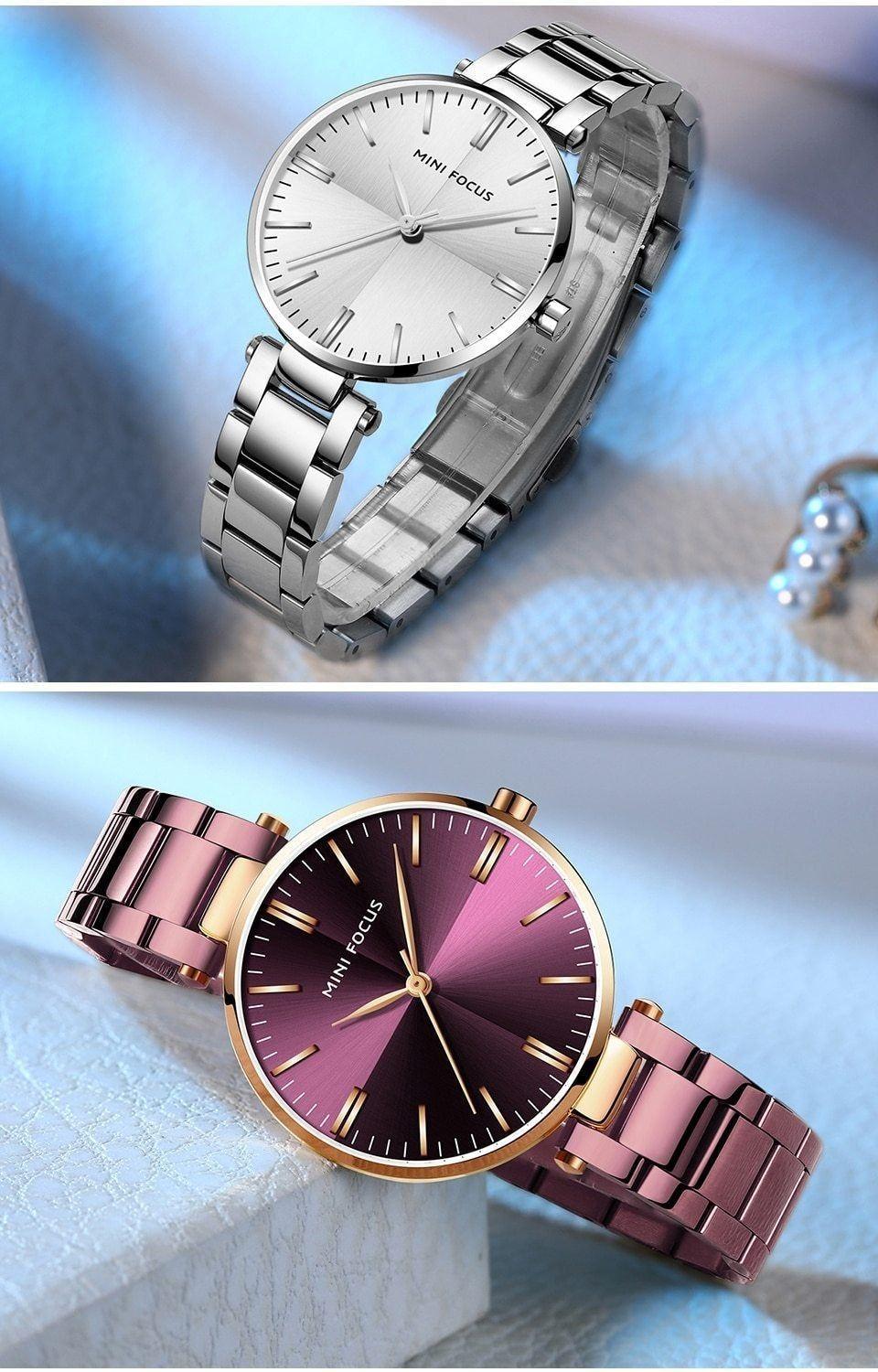 Women Watches Waterproof Stainless Steel Quartz Ladys Watch Luxury Fashion Ladies Wristwatches - Touchy Style