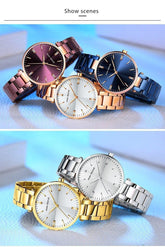 Women Watches Waterproof Stainless Steel Quartz Ladys Watch Luxury Fashion Ladies Wristwatches - Touchy Style