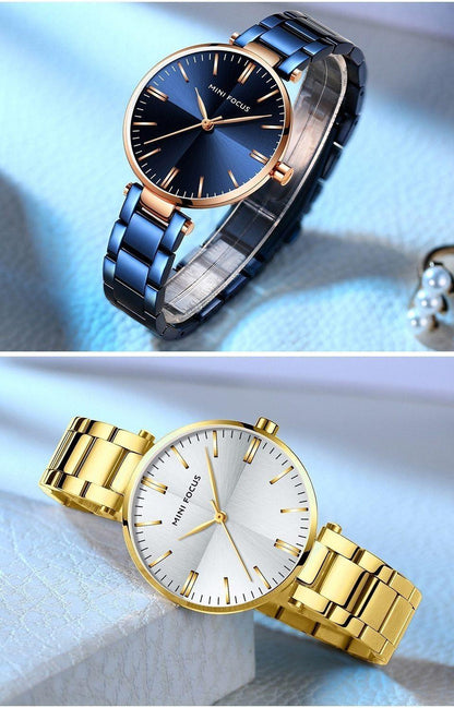 Women Watches Waterproof Stainless Steel Quartz Ladys Watch Luxury Fashion Ladies Wristwatches - Touchy Style