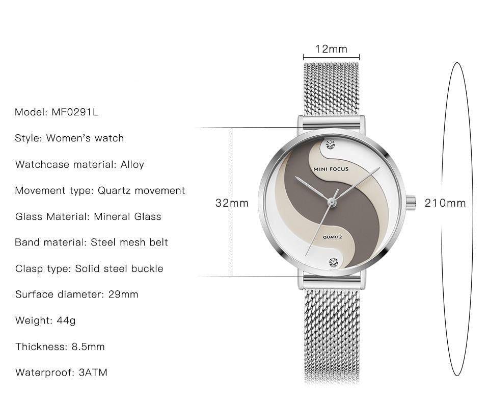 Women Watches Waterproof Top Luxury Fashion Casual Ladies Watch Quartz Stainless Steel TM0202 - Touchy Style