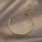 Zircon Gold Pull Adjustable Bracelet Charm Jewelry XYS0235 Simple Korean Style - Touchy Style .