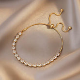 Zircon Gold Pull Adjustable Bracelet Charm Jewelry XYS0235 Simple Korean Style - Touchy Style .